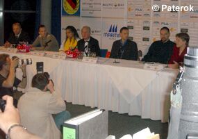 Pressekonferenz als frischgebackene Weltmeisterin in der Kieler Ostseehalle