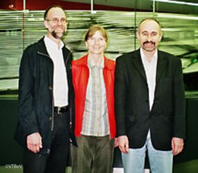 Axel Markner (li.) mit Frau Susanne und Roland Zolliker, Präsident des SKV (re.)